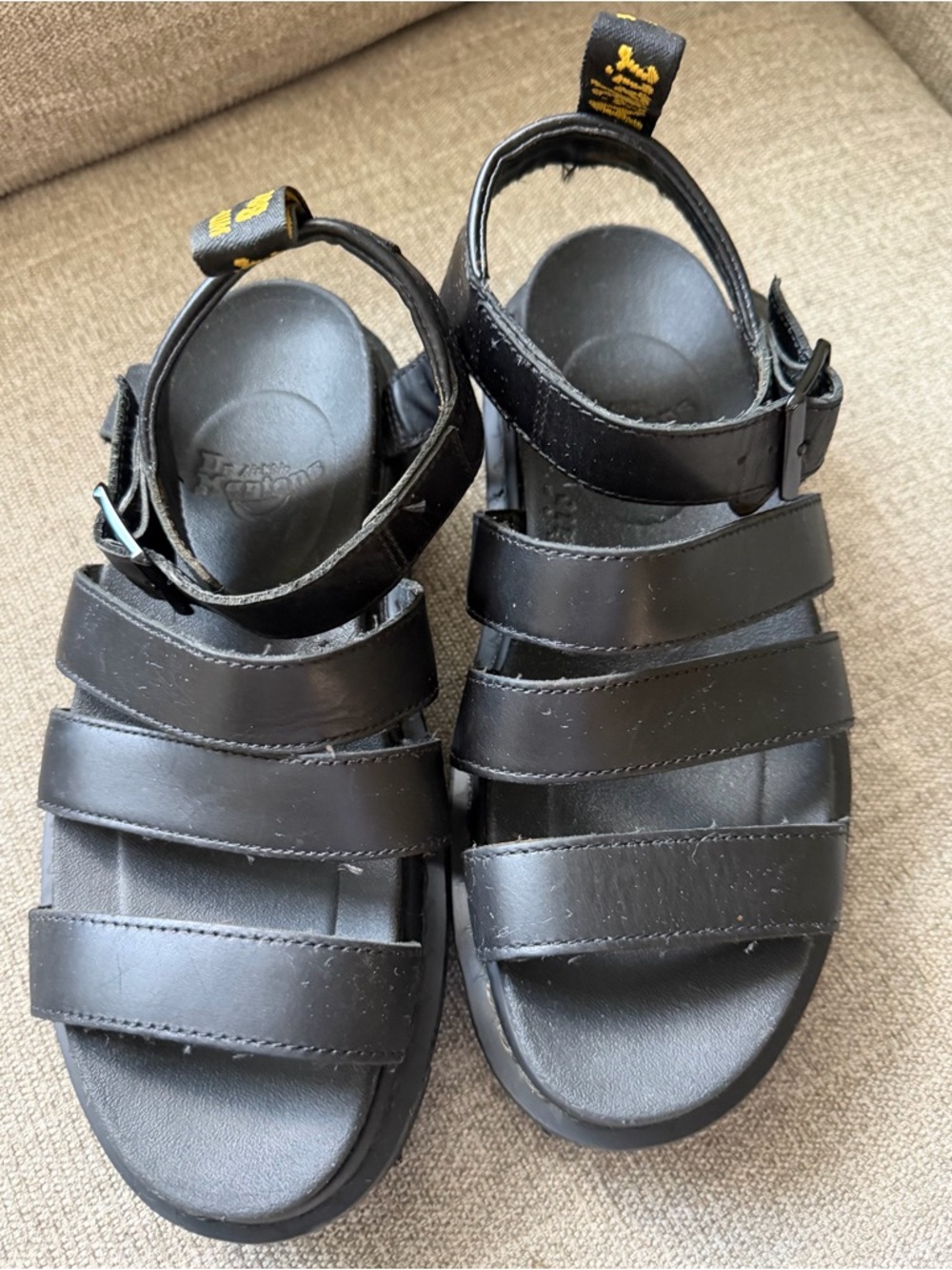 Dr Martens Black Chunky Strappy Sandals - Picture 6 of 6